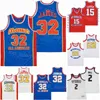 Film All American McDonalds Jerseys Basketball LeBron James 32 Lonzo Ball 2 Carmelo Anthony 22 Magic Johnson Vince Carter 15 Blue White Orange High School Shirt