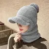 Hattar halsdukar sätter vinter stickad hatt för kvinnor halsduk sammet hals varma tjocka mössor hatt vindtät öronskydd ullskidor 231121