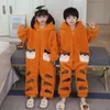 Pajamas Animal Pyjamas Kids Onesie Winter Baby Jumpsuit Cartoon Thicken Warm Pajamas for Children Sleepwear Boy Hooded Overall 231120