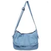 Bolsas de noite Mulheres ombro Bolsa de Crossbody Bag Large Denim Canvas Messenger para Girl 2023 Livro de estudantes universitários Satchels de bolsa feminina