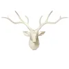 Decorative Objects Figurines 3020 Inch 3D Deer Head Sculpture Wall Hanging Decor Animal Stag Statue Home Living Room Bedroom Decoration Accessories 231121