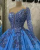 2023 April ASO EBI BEDED CRISTALS DRESS PROM VESTIMENTO DE LACA LACE VODADE DE ELA ETAÇÃO Festa formal Festa da segunda recepção Vestidos de noivado de aniversário Vestidos Robe de Soiree ZJ504