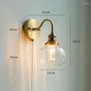 Appliques IWHD Nordic LED Salle De Bains Miroir Luminaire Pull Chain Switch Home Lighting Cuivre Verre Nodern Lampe Applique Lampara Pared