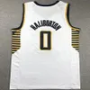Camisa de basquete Tyrese Haliburton Kids Youth CE Jersey Black Womens Bennedict Mathurin Myles Turner 2023/24 City Version Jersey