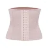 Women's Shapers ZHAN BEAUTY 2566 Women 3 Rows Waist Cinchers Corset Shaper Band Body Building Front Buckle Trainer Shaperwear Ladies