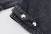 Marca de moda Pra Jacket da Coat Triangle Denim Jacket Chaqueta vintage de algodón Chaqueta de destrucción para hombres