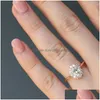 Band Rings Rings For Women Egg-Shaped Opal Cz Rose Gold Color Wedding Engagement Ring Fashion Jewelry Gift Kcr237 Drop Delive Dhgarden Otalk