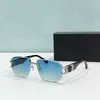 New fashion design pilot sunglasses 5720 metal frame rimless cut lens simple and popular style outdoor UV400 protection eyewear