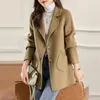 Women's Wool Blends Autumn And Winter Woolen Coat Long Cashmere Suit Collar DoubleSided Short 231120