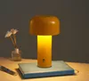 Table Lamps Italian FLOS Mushroom Bedside Lamp Bellhop Nordic charging design Red Bedroom atmosphere small night light AA230421