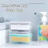 New Plastic Soap Holder Light Luxury Multi-function Soap Box Soap Dish With Drain Water Soap Box Drain Holder Creative