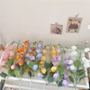Декоративные цветы 83 см искусственной кампанула Цветочный битвенный букет для домашнего сада свадебные украшения фальшивые романтические аксессуары