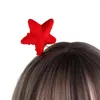 Hair Accessories Cartoon Plush Star Heart Clip Headdress Animal Hairpin Girls Fashion Metal