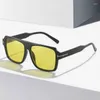 Sunglasses Large Frame Square Women's Decoration T-shaped Fashion Sun Glasses Classic Men Vintage Eyewear UV400 Gafas De Sol