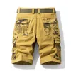 Pantalones cortos para hombres Verano Camuflaje Táctico Cargo Khaki Jogger Militar Algodón Casual Suelto 230421