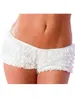 Pantaloncini da donna Mutandine da ragazzo sexy da donna Coquette Ruffle Bloomers Pizzo Sissy Frilly Knickers Layered Boyshort Clubwear Dance Short