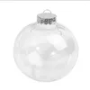 Juldekorationer grossist Pet Ornament Ball Decoration Transparent Plastic Xmas Hanging Clear Merry 8cm Indor Gift
