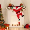 Decorazioni natalizie Babbo Natale Arrampicata Decorazione da parete Natale Interni Esterni Casa Giardino Famiglia Prop Decorazione per prato Morbido e delicato sulla pelle 231121