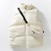 Męskie kurtki zimowe zbiornik moda moda harajuku bez rękawów ciepła gęsta kurtka z plecakiem sztrukiem wygodny płaszcz