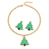 Orecchini Collana Set di alberi di Natale transfrontalieri europei e americani Cartoon Cute Womens Jewelry Consegna di goccia all'ingrosso Dhgarden Dhrse