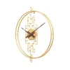 Wandklokken Minimalistisch Noordse klok Modern ontwerp Golden stil mechanisme Creatief esthetisch horloge woonkamer decor