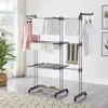 Hängare Fashion Home Clothes Rack Landing 3-lagers fällbar tvätt Multiscen som är lämplig för torkning