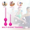 Ägg 2st/set silikon kegel boll ben wa vaginal geisha åtdragning träning massage vibrator 1124