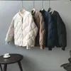 Women's Trench Coats Jacket Winter 2023 Fashion Outwear Casual Jackets Argyle Solid Warm Women Coat Loose Thicken Korean