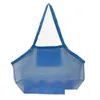 Sacs de rangement Mtifonctionnel Enfants Envoyés Sac En Filet Portable Enfants Jouets De Plage Vêtements Serviette Bébé Jouet Stockage Divers Femmes Cosmétiques Dhnwq