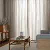 Gordijn verdikt in Japanse stijl woonkamer slaapkamer baai katoen en linnen gordijnen witte gaas vloer tot plafond raamstoffen