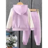 Clothing Sets Toddler Girl s Corduroy Outfit 3pcs Hooded Jacket Top Sweatpants Set Kid s Clothes for Spring Fall Kids 231120