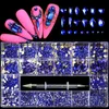 Nail Art Decorations 21 Grids 3100pcs Nail Diamond 2500pcs Glass Flat Bottom Non fix Crystal Diamond DIY Nail Leaf Drop Mixed Shape Crystal Kit 231121