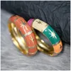 Bangle hahatoto mode emaljerad uttalande färgglada manschettarmband bohemstil fin smycken tillbehör för kvinnor festgåvor