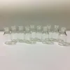 3 ml mini glas polsk tom flaska med pensel svart/vitt lock 16*42 mm rund klar kosmetisk kosmetisk nagellack prov containrar rör msleb