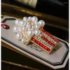 Brooches Fashion Vintage Style Popcorn Brooch For Women Coat Accessories Enamel Pin