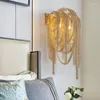 Vägglampor italiensk Atlantis Chain Mirror Light Stream Sconce Lights Badrum Droppljus för loftdekor Vanity