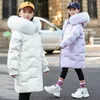 Grandes meninas casaco de inverno adolescente crianças inverno jaquetas com capuz casacos infantis jaqueta quente para menina tamanho 6 8 10 12 14 ano lj201202