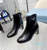 Winter Classic Black Boots Designer Heels Women Side Zipper Boots