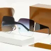 2024 Son Pembe Tasarımcı Güneş Gözlüğü Erkek Kadın Geniş Tarla Görünüm Koleksiyoncuları Edition Unisex Square Çerçeve Tasarımı Genç Kişilik Gradyan Mavi