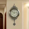Horloges murales Chambre Horloge De Luxe Salon Numérique Ancien Minimaliste Métal Moderne Intérieur Relojes De Pared Decorarion