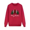 Family Matching Outfits Christmas Pajamas Tree Print Sweatshirt Autumn Winter Long Sleeve Pullovers Top 231121