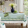 Masa bezi ışık lüks pastoral masa örtüsü Amerikan Fransız oturma odası romantik mavi-yeşil dikdörtgen gelişmiş duygu