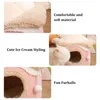 kennels pens Warm Winter Cat and Dog House Deep Sleep Pet Nest Geometry Ice Cream Fun Comfortable Small Medium Supplies 231120