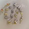 Decorazioni per nail art 50 pezzi Beauty Girl Meteor Charm per unghie Oro e argento Enhancement Star Zircon Diamond Stella a cinque punte Manicure Sailor Heart Moon 231121