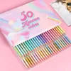 Pencils Macaron 50 Colors Colored Pencils Pastel Professional Drawing Pencil Student Art Painting Stationery School Supplies 230420