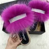 Slippers Slippers Woman Real Fur Sandals Summer Luxury Crystal Fluffy Slippers Ladies House Slippers 2022 Female Flats Flip Flops Slides T231121