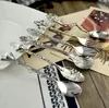 Ensembles de vaisselle 6 pièces/ensemble Vintage Style Royal Bronze sculpté petits outils à café vaisselle couverts de cuisine barre à manger SN2300