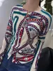 女性用ニットUI0433ファッションセーター2023滑走路豪華なヨーロッパデザインパーティースタイルの服