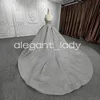 Silver Grey Sparkly Quinceanera Dresses Sweetheart Gillter Skirt Crystal Bustle vestido de 15 quinceanneras Sweep Train