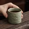 Xícaras picadas de caneca de cerâmica européia pintada à mão com as nuvens auspiciosas decoração de água xícara de café mesa de mesa de mesa
